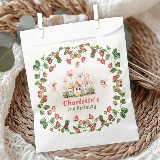 Sachets En Papier Strawberry enchanted fairy garden birthday