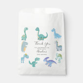 Sachets En Papier Stylish Dinosaur Baby Shower White (Devant)