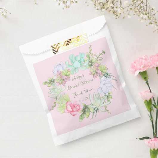 Sachets En Papier Succulent verdure Fête des mariées de couronne Fav (Scellé)