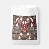 Sachets En Papier Sucre de canne Bow Snowflakes (Devant)
