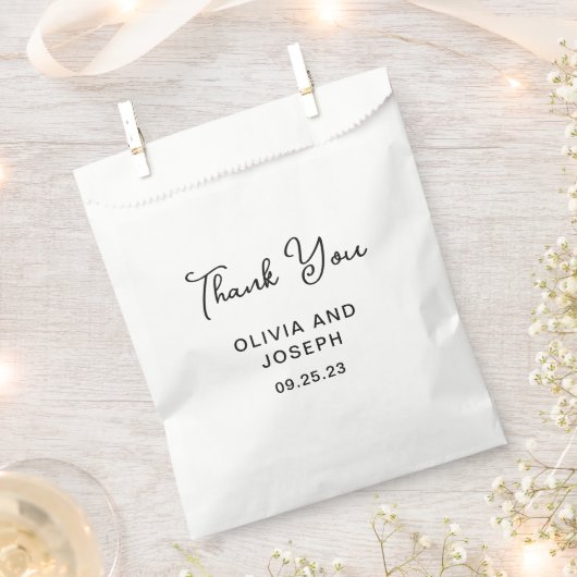 Sachets En Papier Sucré et capricieux | MERCI MARIAGE (Coupé)