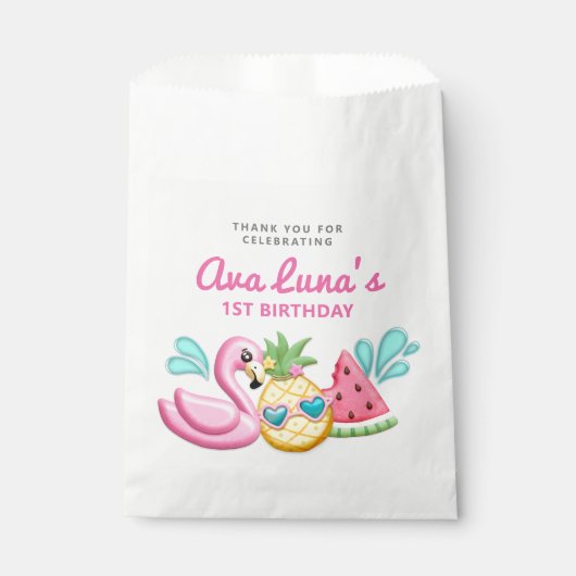 Sachets En Papier Summer Beach Girl Anniversaire Goody (Devant)