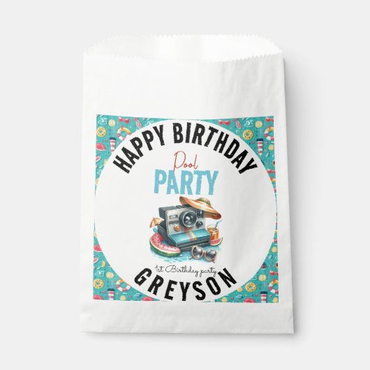 Sachets En Papier Summer Pool Party 2e anniversaire (Devant)