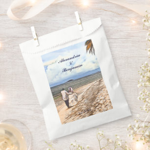 Sachets En Papier Summer Tropical Beach Mariage Couple Personnalisé