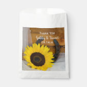 Sachets En Papier Sunflower and Horseshoe Western Wedding Thank You (Devant)