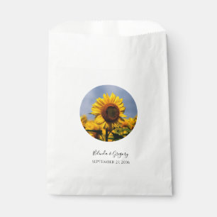 Sachets En Papier Sunflower Blue Sky Rustique Mariage