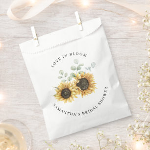Sachets En Papier Sunflower Eucalyptus Amour dans la Fête des mariée
