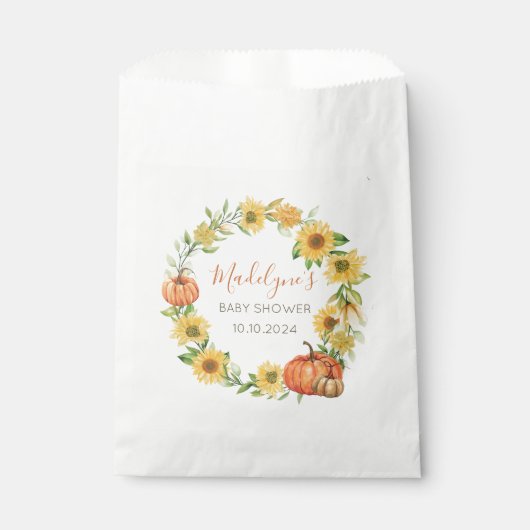 Sachets En Papier Sunflowers & Pumpkins fall (Devant)