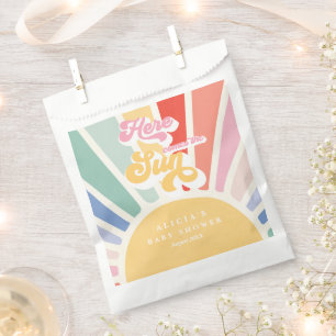 Sachets En Papier Sunshine Baby shower Boho Retro Rainbow Sunshine