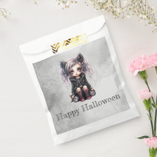Sachets En Papier Super mignonne gothique fille Happy Halloween (Scellé)