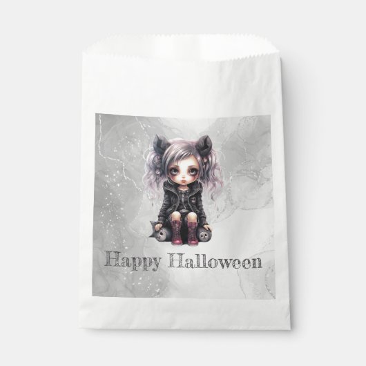 Sachets En Papier Super mignonne gothique fille Happy Halloween (Devant)