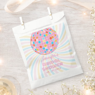 Sachets En Papier Super Retro Pink Disco Ball les années 70 80s Fête