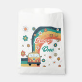 Sachets En Papier Super Retro Rainbow Daisy fête d'anniversaire (Devant)