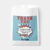 Sachets En Papier Superhero Comic Discours Bubble Anniversaire Merci (Devant)