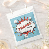 Sachets En Papier Superhero Comic Discours Bubble Anniversaire Merci (Coupé)