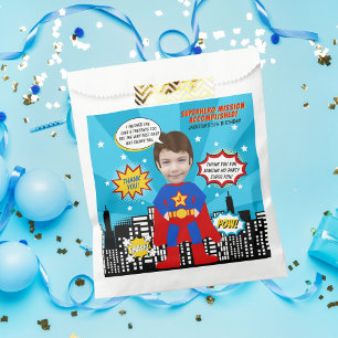Sachets En Papier Superhero Comic Style de livre Boy Birthday Photo
