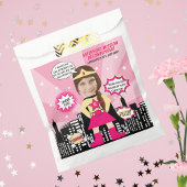 Sachets En Papier Superhero Comic Style de livre Girl Birthday Photo