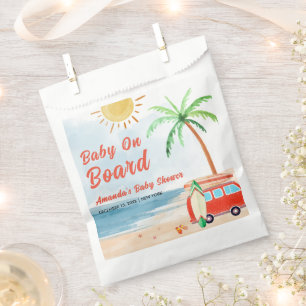 Sachets En Papier Surf Beach Bébé À Bord Baby shower