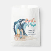 Sachets En Papier Surf | Tropical Beach Surfing Anniversaire (Devant)
