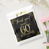 Sachets En Papier Surprise 60e fête d'anniversaire Black & Gold Part (Scellé)