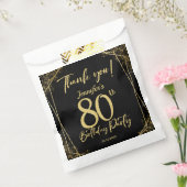 Sachets En Papier Surprise 80e anniversaire de fête Black & Gold Par (Scellé)
