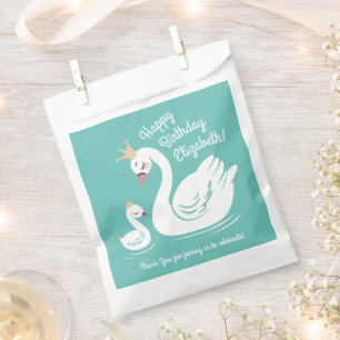 Sachets En Papier Swan 1er anniversaire Baby shower