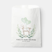 Sachets En Papier Sweet Baby Sheep Baby shower d'agneau vert printem (Devant)