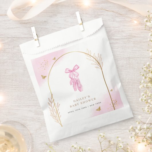 Sachets En Papier Sweet Elegant Arch Ballerina Baby shower fille (Coupé)