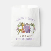 Sachets En Papier Sweet Jungle Safari animal 1er anniversaire fête (Devant)