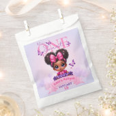 Sachets En Papier Sweet ONE Afro Puff bébé fille pourpre 1er anniver (Coupé)
