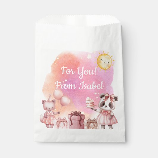Sachets En Papier Sweet Pastel Animal Birthday (Devant)