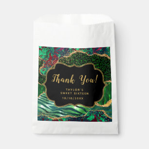 Sachets En Papier Sweet sixteen d'Agate Safari vert Merci