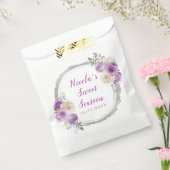 Sachets En Papier Sweet sixteen de fleurs élégantes violet et argent (Scellé)