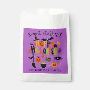 Sachets En Papier Sweet Stalte mignon Halloween Trick Treat Goodies