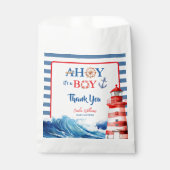 Sachets En Papier Sweet Striped Blue Red Nautical Ahoy Boy  (Devant)