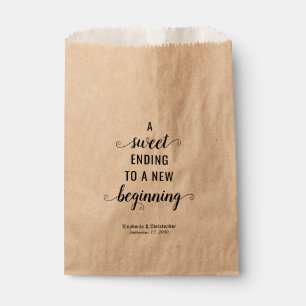 Sachets En Papier Sweet Terminer le nouveau début Mariage de script
