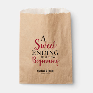 Sachets En Papier Sweet Terminer le nouveau début Mariage rouge Bour