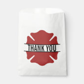 Sachets En Papier Symbole de logo rouge de pompier Merci (Devant)