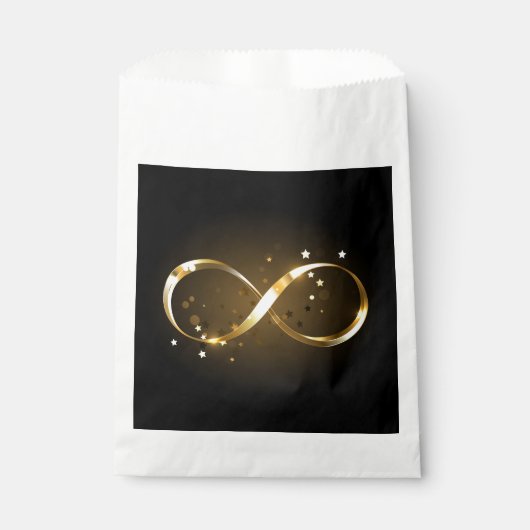 Sachets En Papier Symbole d'infini doré (Devant)