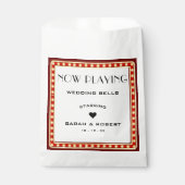 Sachets En Papier Symbole du cinéma rétro Mariage rouge (Devant)