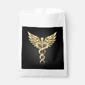 Sachets En Papier Symbole Polygonal Or Caduceus (Devant)