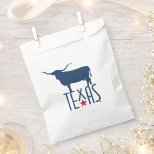 Sachets En Papier Symboles du Texas, Longhorn, marine