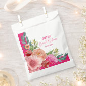 Sachets En Papier Table de baby shower de mariage rose vif à l'aquar (Coupé)