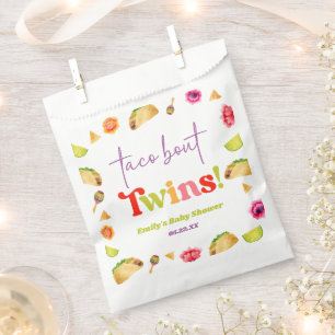 Sachets En Papier Taco Bout Twins ! Baby shower Fiesta
