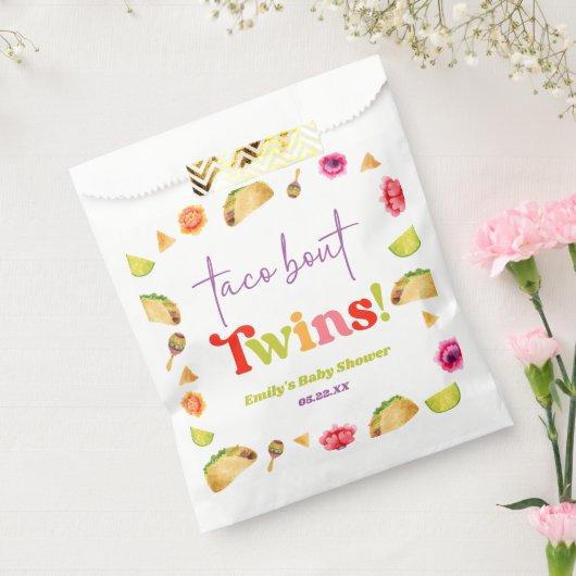 Sachets En Papier Taco Bout Twins ! Baby shower Fiesta (Scellé)
