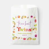 Sachets En Papier Taco Bout Twins ! Baby shower Fiesta (Devant)