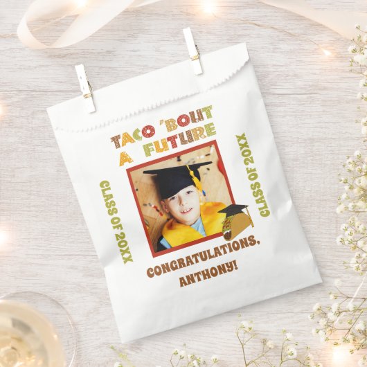 Sachets En Papier Taco Bout, une fête pour la graduation en photo (Coupé)