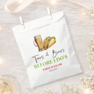 Sachets En Papier Tacos et bières avant le grand jour ! Dîner de rép