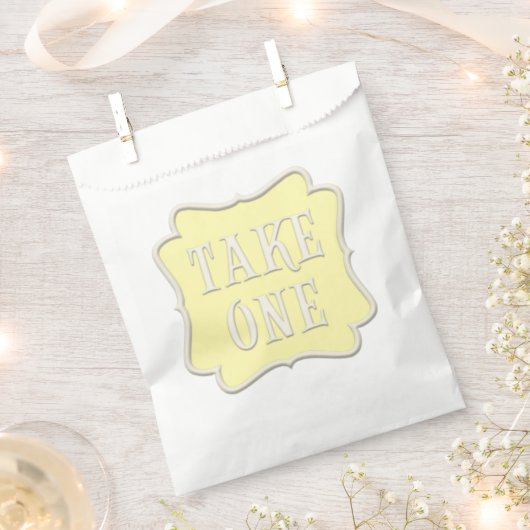 Sachets En Papier "Take One" Wonderland Tea Party Pastel Jaune (Coupé)
