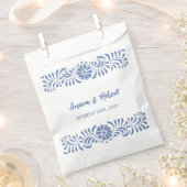 Sachets En Papier Talavera bleu mexicain (Coupé)